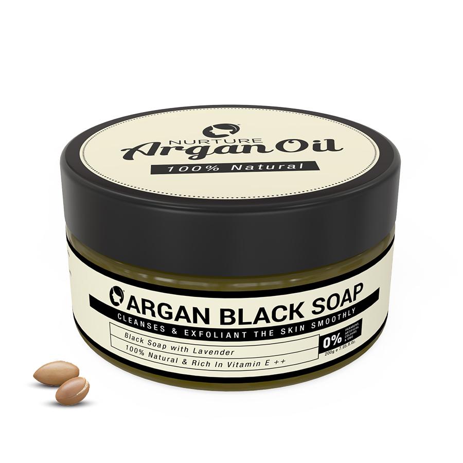 NATURAL BLACK SOAP WITH LAVANDER - Nurture Argan