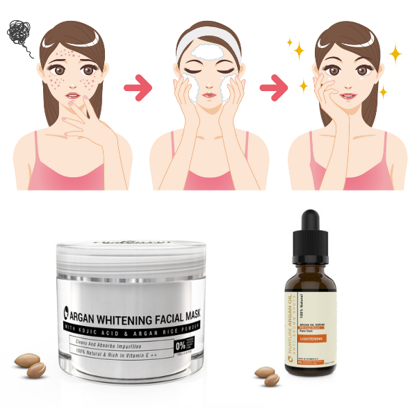 NURTURE ARGAN WHITENING DAILY FACE CARE ROUTINE