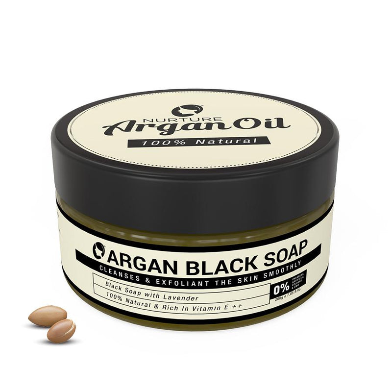 NATURAL BLACK SOAP WITH LAVANDER - Nurture Argan