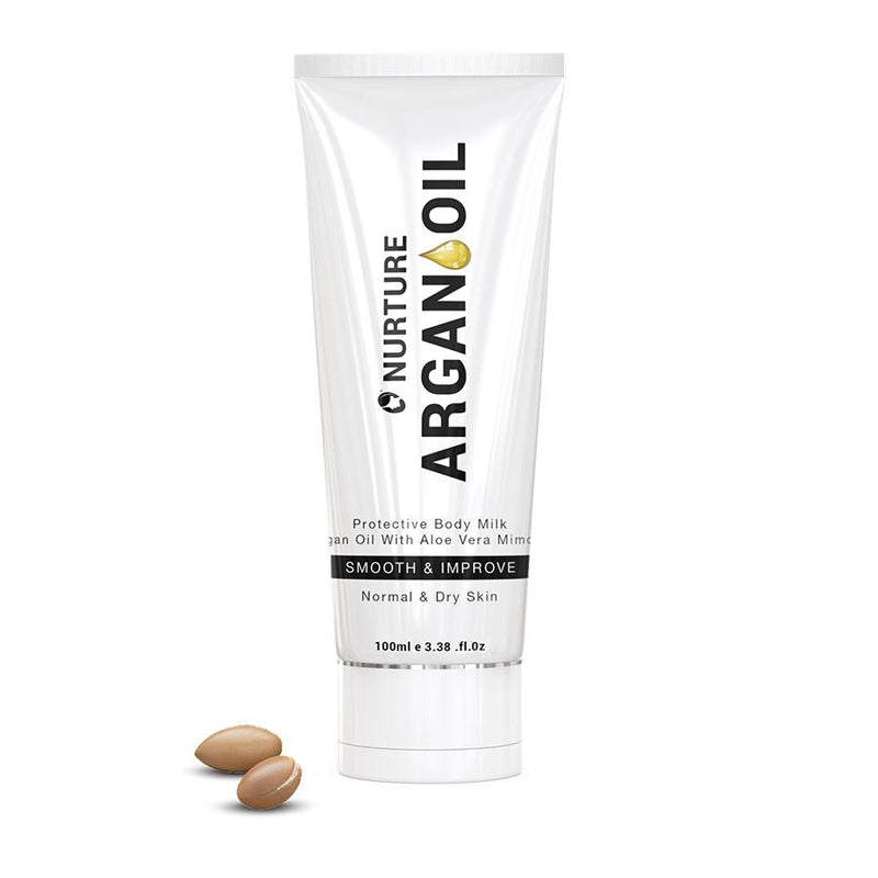 PROTECTIVE BODY MILK ARGAN OIL WITH ALOE VERA & MIMOSA - Nurture Argan